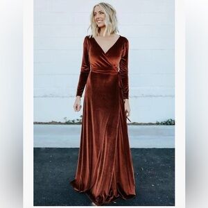 Fall Velvet Wrap dress